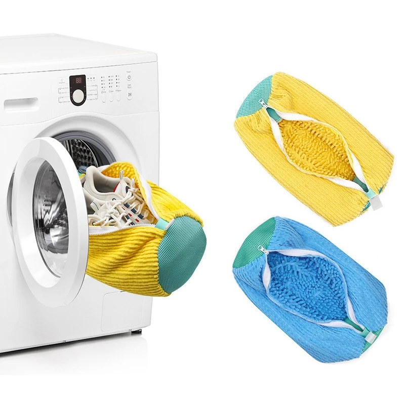 Chenille Shoe Washing Bag